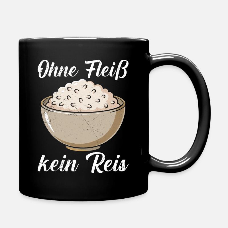 Kochen OHNE FLEISS KEIN REIS Kocher Lustiges - Tasse einfarbig - Schwarz