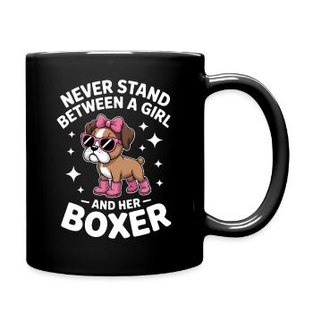 Don drôle de Boxer Dictions de chien boxer - Mug uni - noir - Droite