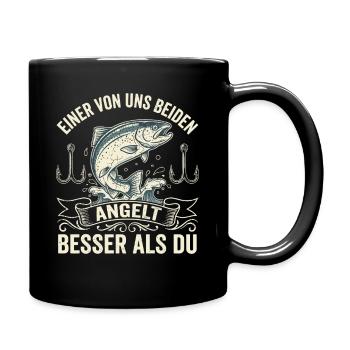 Meilleur mot de pêcheur – Chemise de pêche drôle - Mug uni - noir - Droite