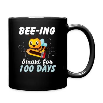 100 Tage lang klug sein - Tasse einfarbig - Schwarz - Rechts