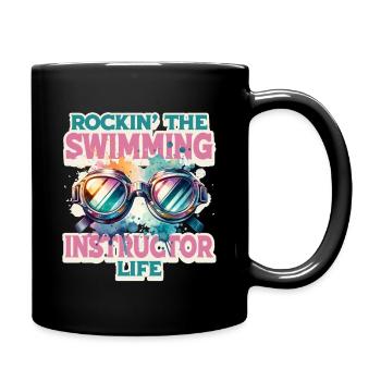 Schwimmlehrer Rockin' The Swimming Instructor Life - Full Colour Mug - black - Right