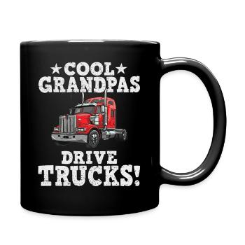 Grand-père routier : Conduisent des camions - Mug uni - noir - Droite