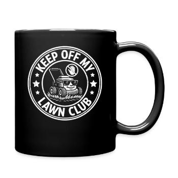 Reste loin de mon club de pelouse - Mug uni - noir - Droite