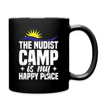 Naturismus Nudismus-Symbol Freiheitsliebhaber Nudistencamp - Tasse einfarbig - Schwarz - Rechts