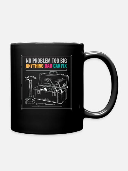 Dad Fix It Toolbox Grafik - Tasse einfarbig - Schwarz