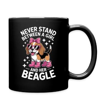 Beagle Sprüche Lustige Beagle Geschenk - Tasse einfarbig - Schwarz - Rechts