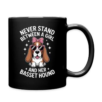 Basset Hound Sayings Funny Basset Hound Gift - Full Colour Mug - black - Right