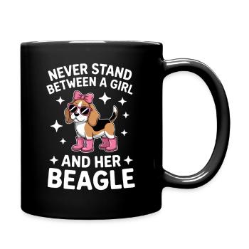 Beagle Sprüche Lustige Beagle Geschenk - Tasse einfarbig - Schwarz - Rechts