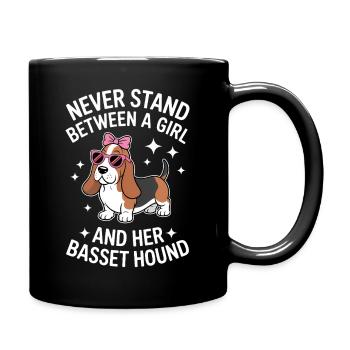 Basset Hound Sayings Funny Basset Hound Gift - Full Colour Mug - black - Right