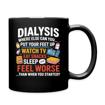 Vie quotidienne en dialyse : Snacks Feet Up TV - Mug uni - noir - Droite
