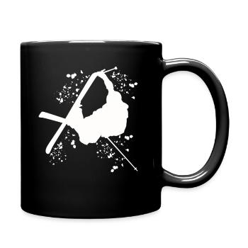 Ski alpin Sports d’hiver Ski nordique - Mug uni - noir - Droite