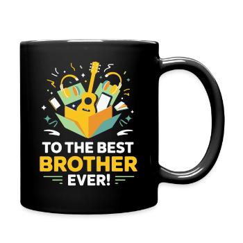 Bester Bruder aller Zeiten Geschenkbox-Musik - Tasse einfarbig - Schwarz - Rechts
