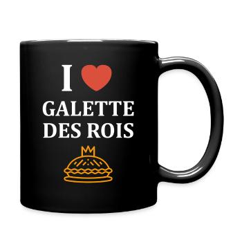 Humour galette des rois - Mug uni - noir - Droite