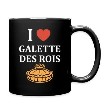 Humour galette des rois - Mug uni - noir - Droite