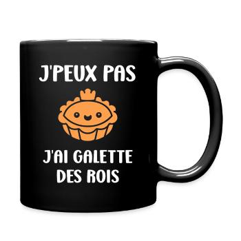 Humour galette des rois - Mug uni - noir - Droite