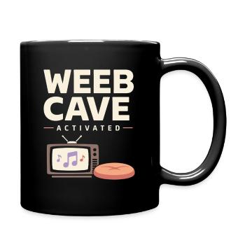 Anime-hausmensch Kuscheliger Weeb - Tasse einfarbig - Schwarz - Rechts