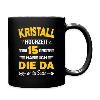 Crystal Wedding 15th Wedding Anniversary Husband - Full Colour Mug - black - Right