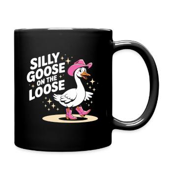 Silly Goose On The Loose - Full Colour Mug - black - Right