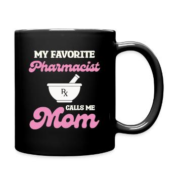 Lieblingspharmazeutin Mama - Tasse einfarbig - Schwarz - Rechts