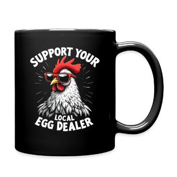 Support your local egg vendor - Full Colour Mug - black - Right