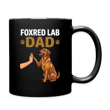 Fox Red Lab Dad – High Five Hundevater Design - Tasse einfarbig - Schwarz - Rechts