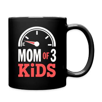 Mom Of 3 Kids Tank Empty Mom Humor - Full Colour Mug - black - Right