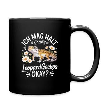 LeopardGecko Blumenwitz Okay? - Tasse einfarbig - Schwarz - Rechts