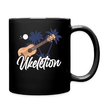 Ukulélé hawaïen ukelution - Mug uni - noir - Droite