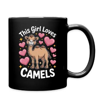 Kamele Spruch Lustiges Kamele Geschenk - Tasse einfarbig - Schwarz - Rechts