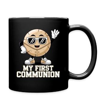 Biscuit de première communion avec style - Mug uni - noir - Droite