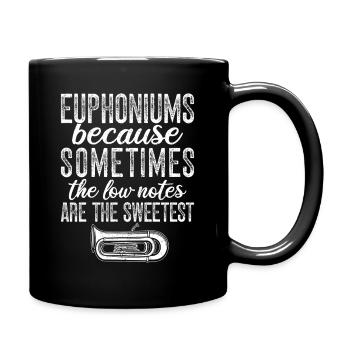 Baritone Player Low Notes Are The Sweetest - Full Colour Mug - black - Right