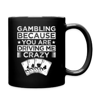 Joueur de casino parce que tu me rends fou au jeu - Mug uni - noir - Droite