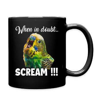 Cadeau drôle pour les fans de perruchets perruqués - Mug uni - noir - Droite