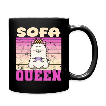 Lama gamerin - Tasse einfarbig - Schwarz - Rechts