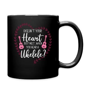 Le ukulélé hawaïen n’est pas ton - Mug uni - noir - Droite