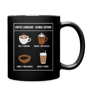Édition mondiale de Coffee Language - Mug uni - noir - Droite