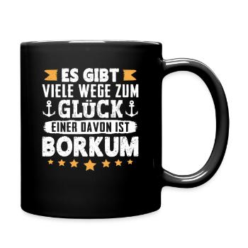 VACANCES EN MER DU NORD IL EXISTE DE NOMBREUSES FAÇONS DE FAIRE LE BONHEUR À BORKUM - Mug uni - noir - Droite