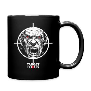 Egoshooter Target Focus Shooter Zombie Gaming Game - Tasse einfarbig - Schwarz - Rechts