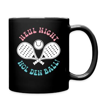 Padel game: DON'T CRY, GET THE BALL! Fun - Full Colour Mug - black - Right