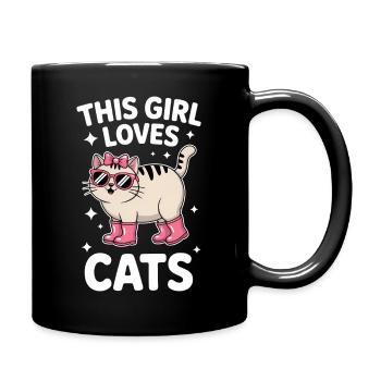 Katzen Spruch Lustiges Katzen Geschenk - Tasse einfarbig - Schwarz - Rechts