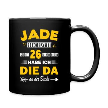Mariage Jade 26e anniversaire de mariage mari - Mug uni - noir - Droite