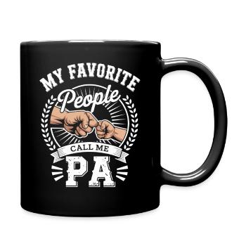 Mein Lieblingspapa Call Me PA - Tasse einfarbig - Schwarz - Rechts
