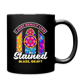 Stained Glass Art Stained Glass Artist - Full Colour Mug - black - Right