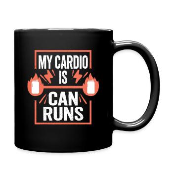 Energy Drink My Cardio Is Can Runs - Full Colour Mug - black - Right