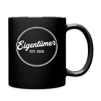 Eigentümer Est. 2026 – Stolzer Besitzer Retro - Tasse einfarbig - Schwarz - Rechts