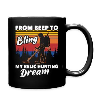 Recherche de reliques au détecteur de métaux - Mug uni - noir - Droite