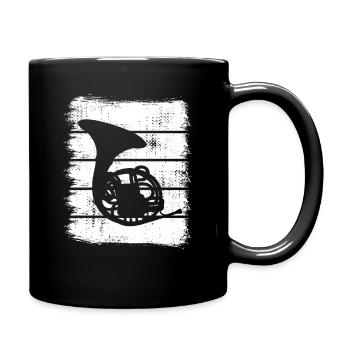 Cor français Sketch - Mug uni - noir - Droite