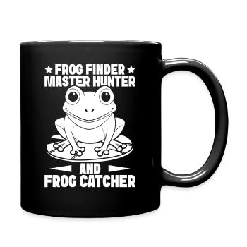 Frog Catcher Frog Finder Master Hunter Frog - Tasse einfarbig - Schwarz - Rechts