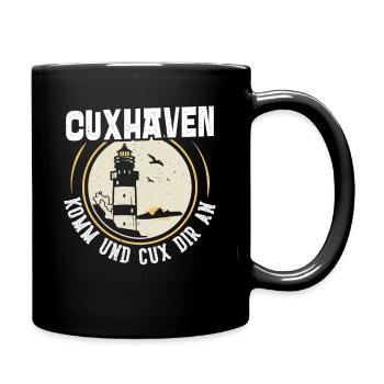 North Sea Holidays CUXHAVEN COME AND CUX TO YOU Funny - Full Colour Mug - black - Right