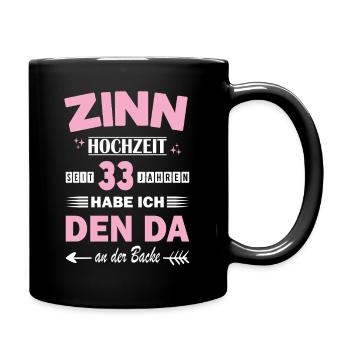 33 Jahre Beziehung Jahrestag Hochzeitstag - Tasse einfarbig - Schwarz - Rechts